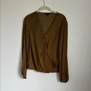 Banana Republic Olive Green Wrap Top